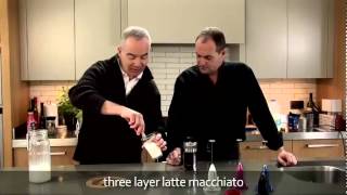 aerolatte  milk frother makes three layer caffè latte macchiato [upl. by Edric]