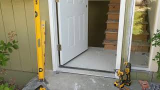 Jeld Wen Front Door Installation  Really crappy products and craftsmanship PART 1 [upl. by Ygiaf126]