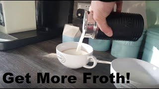 How to Get More Froth from Your Nespresso Coffee Aeroccino  Nespresso tips and help [upl. by Mintz]