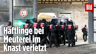 Gefängnismeuterei Polizei stürmt Knast in Thüringen  JVA Untermaßfeld [upl. by Sirrot863]